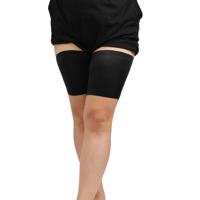 Outdoor sporten siliconen antislip-huid bescherming knie Pads sport kalf Stretch ondersteuning dij been Sets grootte: 42-50cm (zwart)