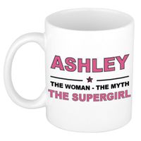 Ashley The woman, The myth the supergirl cadeau koffie mok / thee beker 300 ml - thumbnail