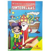 Basic Sinterklaas kleur- en spelletjesboek met stickers a4