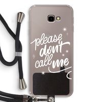 Don't call: Samsung Galaxy J4 Plus Transparant Hoesje met koord