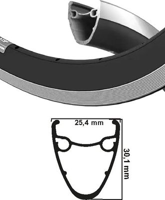 Ryde velg dutch 19 r 28 inch (622) zwart/zilver 32 gaats 14g