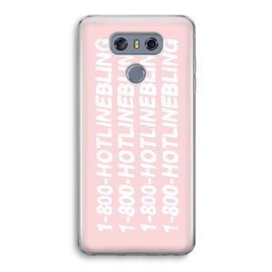 Hotline bling pink: LG G6 Transparant Hoesje
