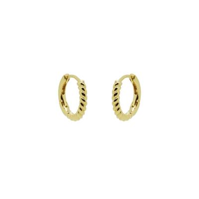 Karma Oorringen Hinged Hoops Half Twisted 10 mm Goud
