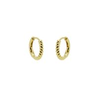 Karma Oorringen Hinged Hoops Half Twisted 10 mm Goud
