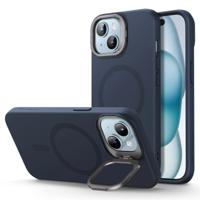 iPhone 15 Plus Cloud Soft Case with Stash Stand (HaloLock) - Dark Blue
