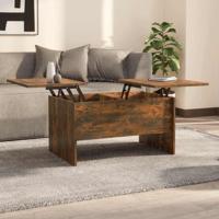 Salontafel 80x50x42,5 cm bewerkt hout gerookt eikenkleurig