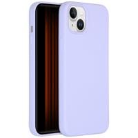 Accezz Liquid Silicone Backcover iPhone 15 Plus Telefoonhoesje Paars