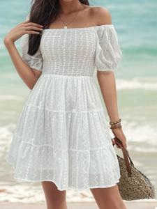Cotton Casual Dress With No