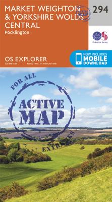 Wandelkaart 294 OS Explorer Map | Active Market Weighton / Yorkshire Wolds Central | Ordnance Survey