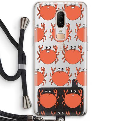 Krab: OnePlus 6 Transparant Hoesje met koord