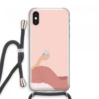 Wine: iPhone XS Max Transparant Hoesje met koord