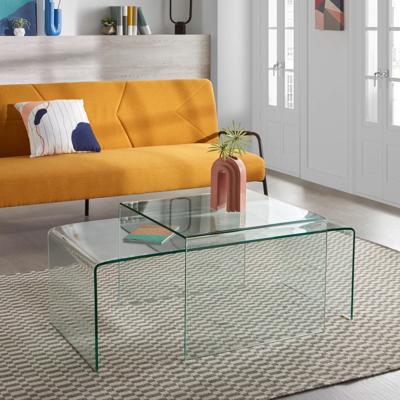 Kave Home Glazen Bijzettafel 'Burano', 60 x 60 cm