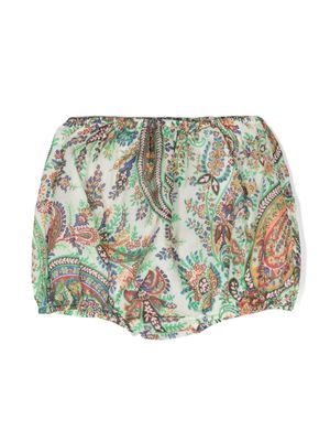 ETRO KIDS short bloomer en coton à fleurs - Tons neutres
