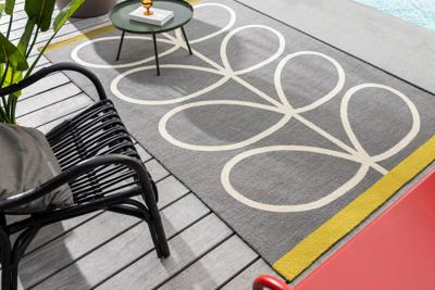 Orla Kiely - Vloerkleed Giant Linear Stem Slate Outdoor -