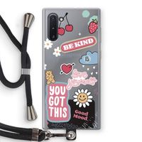 Positivity: Samsung Galaxy Note 10 Transparant Hoesje met koord