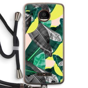 Fantasie jungle: Motorola Moto Z Force Transparant Hoesje met koord