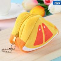 Schattig fruit portemonnee cadeau pluche Coin Purse vrouwelijke tas (oranje)