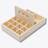 Houten etherische olie bewaardoos 20 + 1 vak