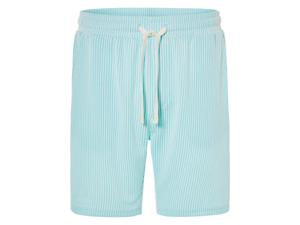 LIVERGY Korte heren broek (Blauw/wit, M)