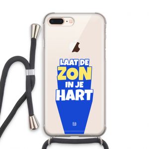 Laat de zon in je hart: iPhone 7 PLUS Transparant Hoesje met koord
