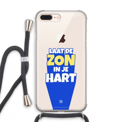 Laat de zon in je hart: iPhone 7 PLUS Transparant Hoesje met koord