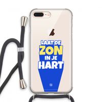 Laat de zon in je hart: iPhone 7 PLUS Transparant Hoesje met koord