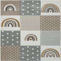 Kinderkamer Vloerkleed Blokjes/Regenboog Beige-120 x 170 cm