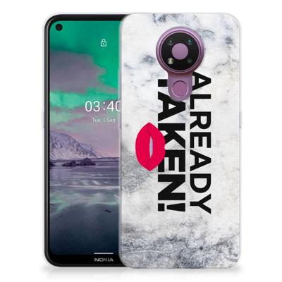 Nokia 3.4 | Siliconen hoesje | met naam Already Taken White