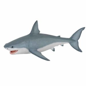 Plastic Papo dier witte haai 19 cm