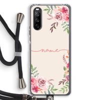 Rozen: Sony Sony Xperia 10 III Transparant Hoesje met koord