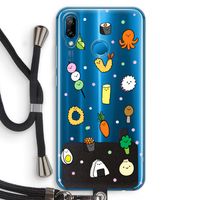 Happy bento friends: Huawei P20 Lite Transparant Hoesje met koord