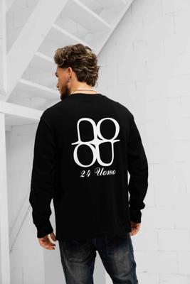 Symbol Longsleeve Shirt Heren Zwart/Wit