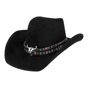 Carnaval verkleed cowboy hoed Rodeo - zwart - volwassenen - polyester - Luxe uitvoering