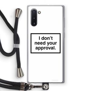 Don't need approval: Samsung Galaxy Note 10 Transparant Hoesje met koord