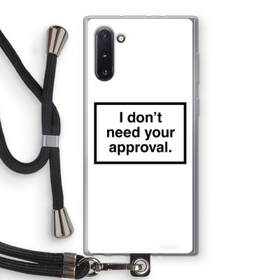 Don't need approval: Samsung Galaxy Note 10 Transparant Hoesje met koord