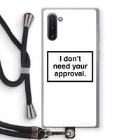 Don't need approval: Samsung Galaxy Note 10 Transparant Hoesje met koord