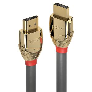 LINDY 37864 HDMI-kabel HDMI Aansluitkabel HDMI-A-stekker, HDMI-A-stekker 5.00 m Grijs 4K UHD