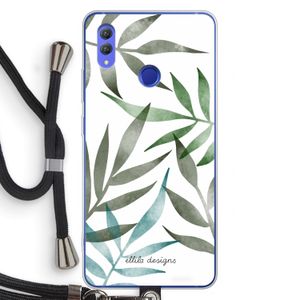 Tropical watercolor leaves: Honor Note 10 Transparant Hoesje met koord