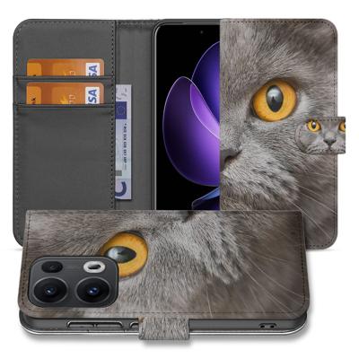 Telefoonhoesje | Met pasjeshouder | OPPO Reno 13 Pro Britse Korthaar Telefoonhoesje | Met pasjeshouder | OPPO Reno 13 Pro Britse Korthaar