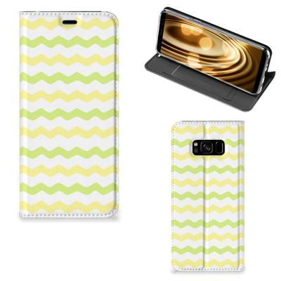 Samsung Galaxy S8 | Hoesje met Magneet | Waves Yellow