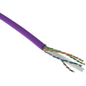 ACT Cat 6 F/UTP massieve installatiekabel, LSZH, CPR euroklasse ECA, 24AWG, violet 500 meter