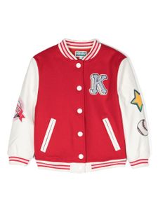 Kenzo Kids veste bomber à détail de patch - Rouge