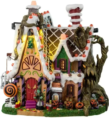 Lemax the candy witch cottage verlicht huisje Spooky Town 2024