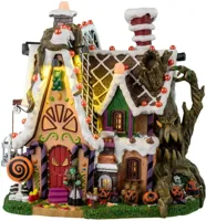 Lemax the candy witch cottage verlicht huisje Spooky Town 2024 Lemax the candy witch cottage verlicht huisje Spooky Town 2024