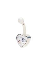 AMBUSH boucle d'oreille Iced sertie de cristaux - Argent