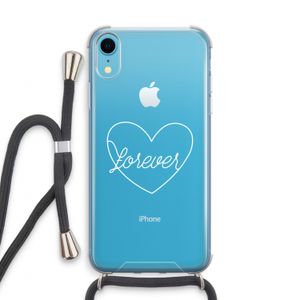 Forever heart pastel: iPhone XR Transparant Hoesje met koord
