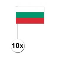 10 zwaaivlaggetjes Bulgarije 12 x 24 cm - thumbnail