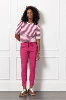Studio Anneloes Luna Ssl Stripe Pullover 12735 Trui Korte Mouw 1152 Offwhite/cherise