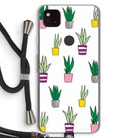 Sanseveria: Pixel 4a 5G Transparant Hoesje met koord