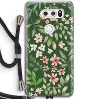 Botanical green sweet flower heaven: LG V30 Transparant Hoesje met koord
